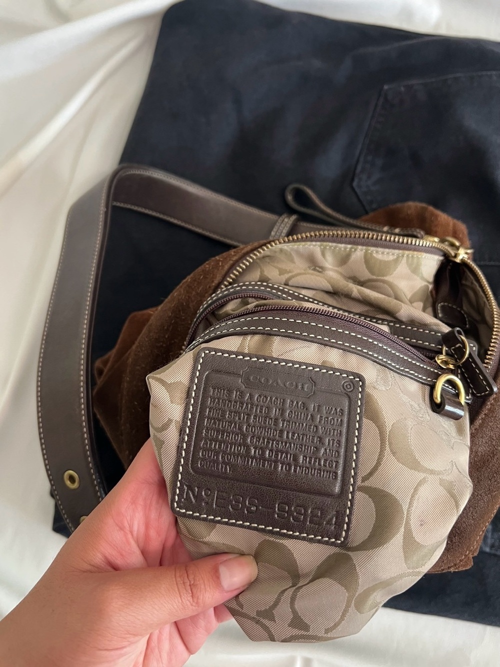 Coach Brown Legacy Suade Shoulder Bag ✨👜 - Picture 3 of 6